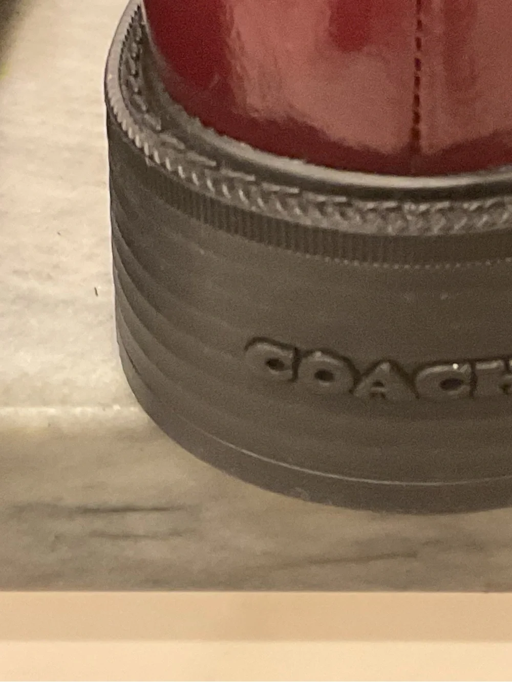 Coach Burgundy Patent Leather Loafers - Picture 8 of 10